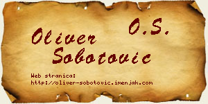 Oliver Šobotović vizit kartica